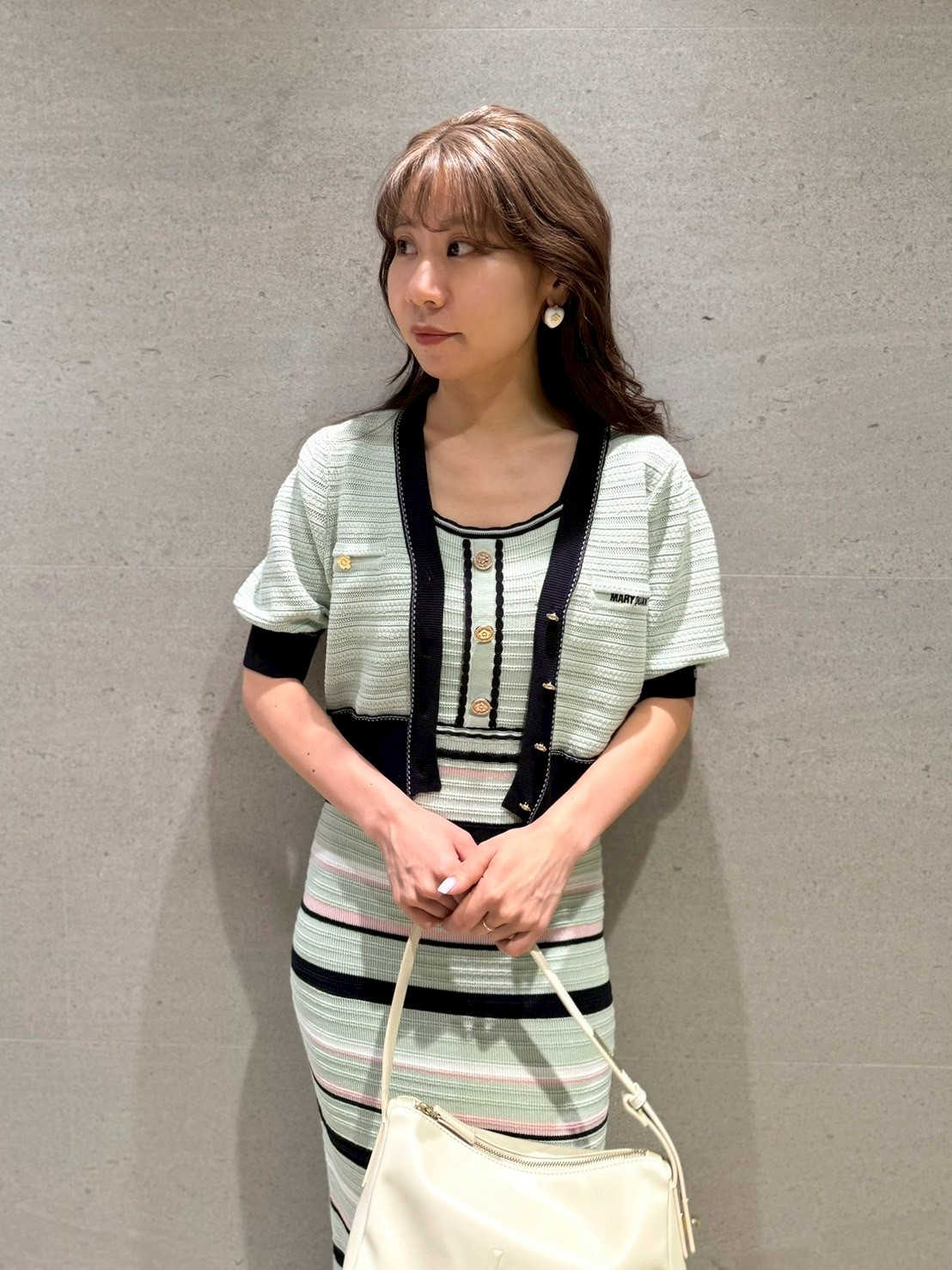 【LILY BROWN×MARY QUANT】デイジーモチーフニットカーディガン LILY BROWN×MARY QUANT】デイジーモチーフニットカーディガン