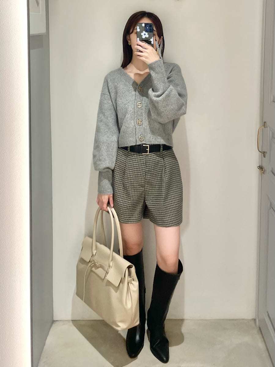 現行☆新品☆リリーブラウン　LBロゴボタン　フォックスカーデ　ネイビー　雑誌掲載 リリーブラウン LILY BROWN LBロゴボタンフォックスカーデ （NVY