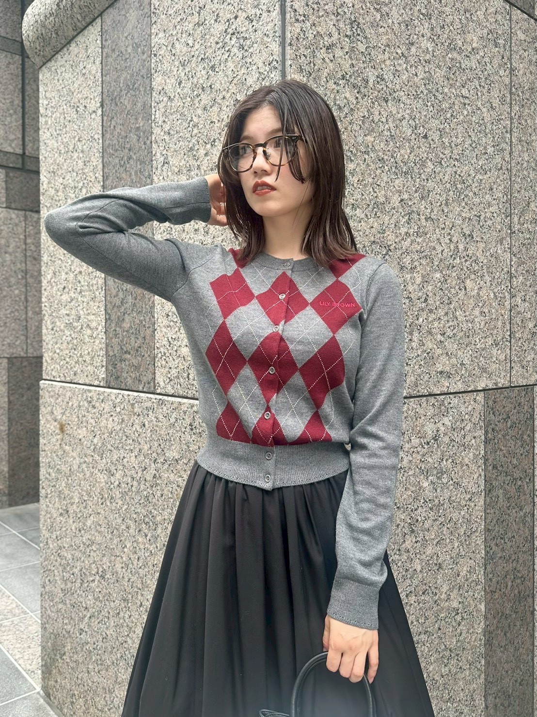 【新品】Lily Brown ミモザ刺繍カーディガン 新品】Lily Brown ミモザ刺繍カーディガン