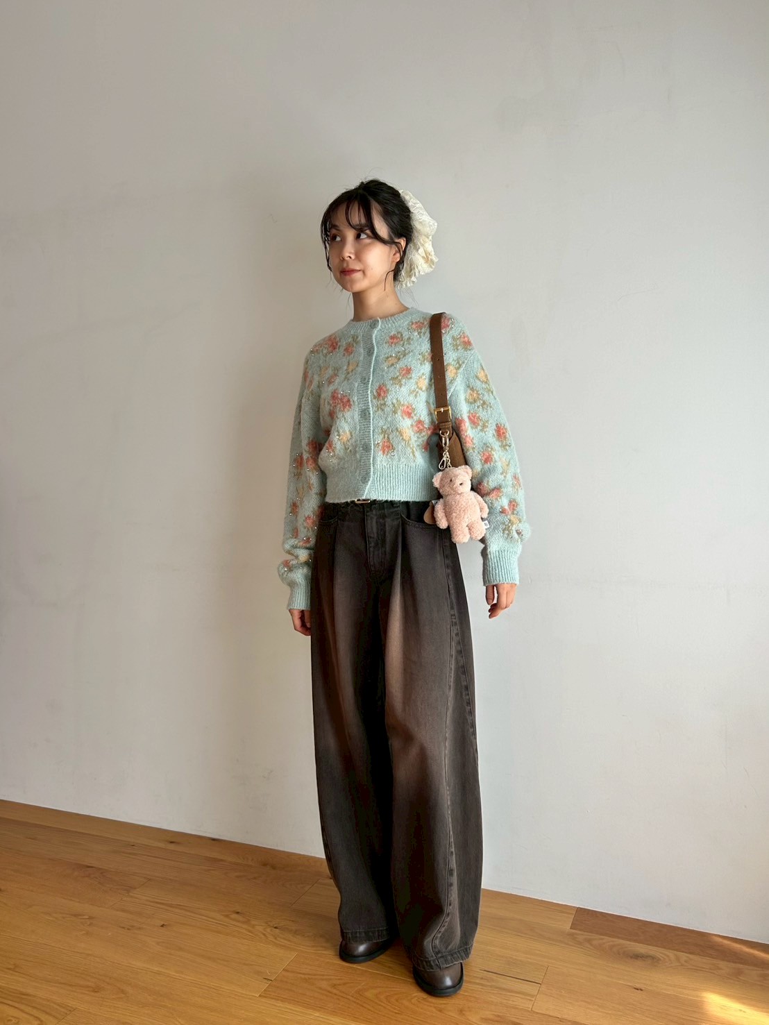 LILY BROWN ×ANNA SUI ジャガードビジューニットカーディガン LILY BROWN｜【LILY BROWN ×ANNA SUI】ジャガードビジューニット