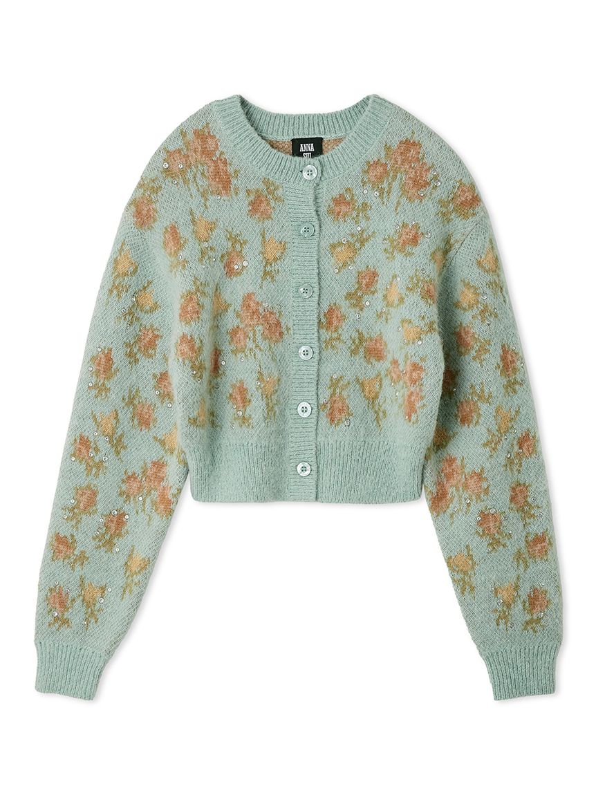 LILY BROWN ×ANNA SUI】ジャガードビジューニットカーディガン