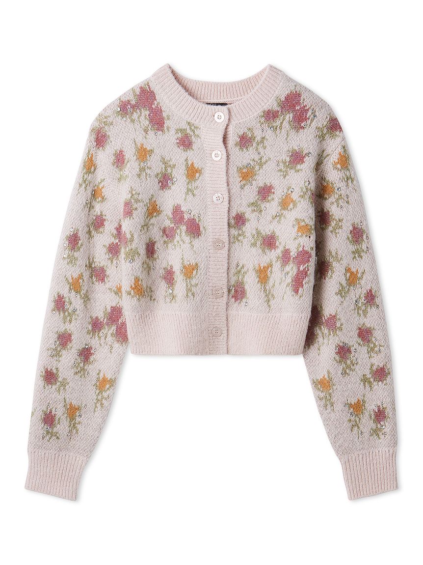 LILY BROWN ×ANNA SUI】ジャガードビジューニットカーディガン