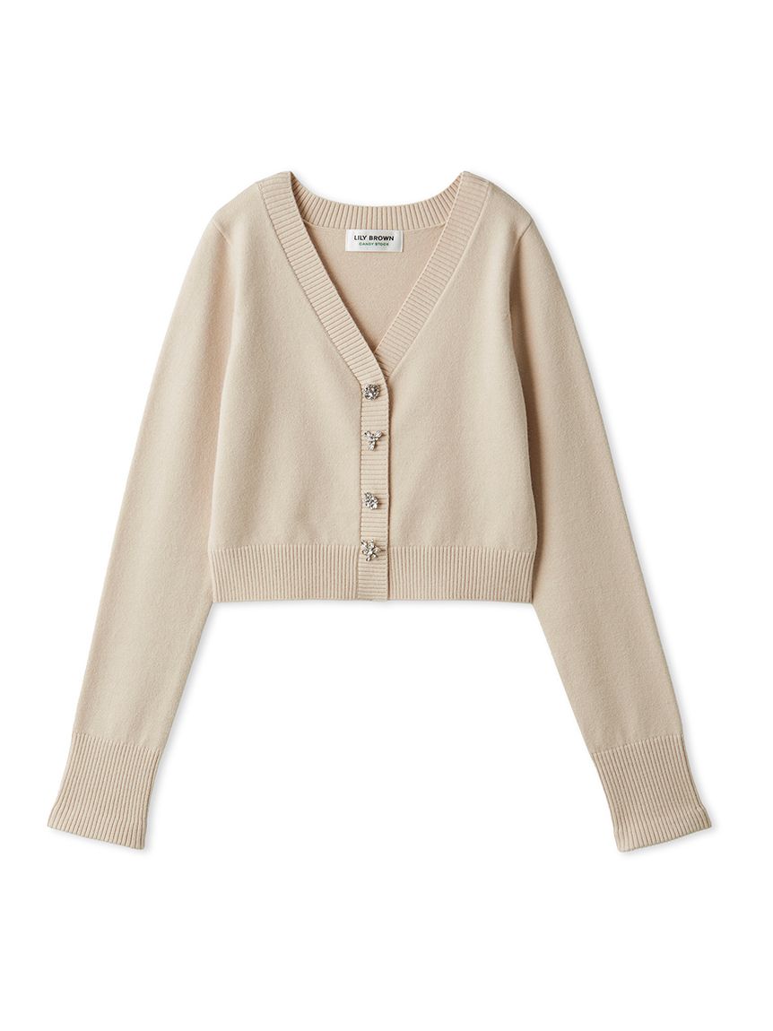 L.B CANDY STOCK]袖ファーニットカーディガン(カーディガン)｜トップス