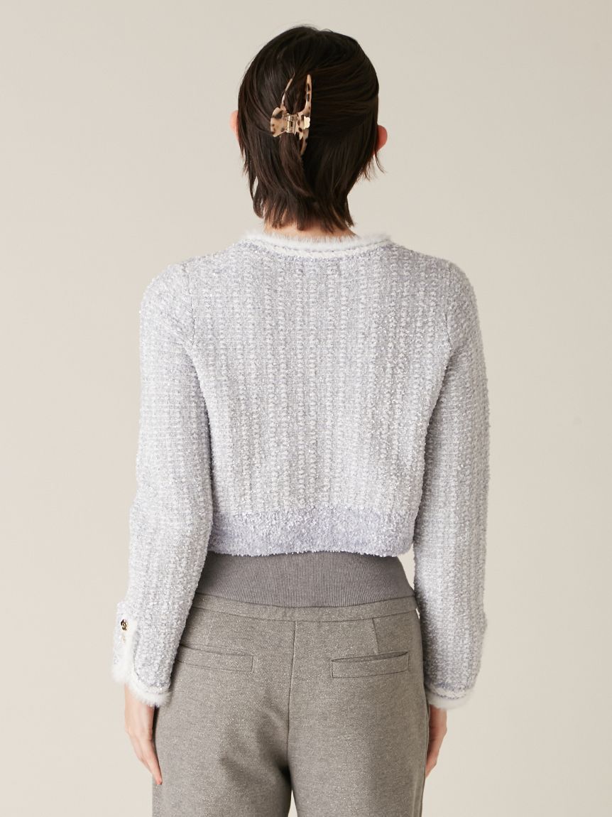 LILY BROWN×MARY QUANT】デイジー釦ツイードニットジャケット