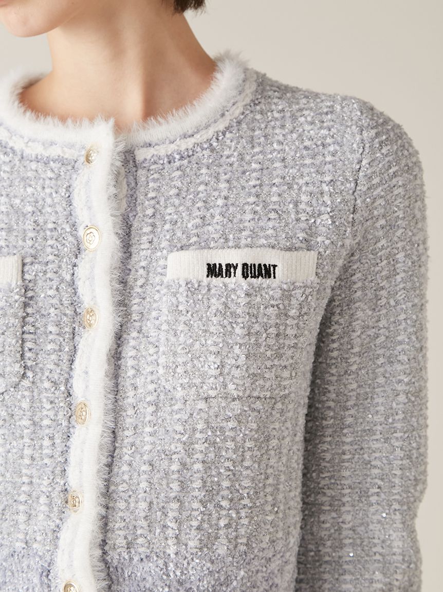 LILY BROWN×MARY QUANT】デイジー釦ツイードニットジャケット