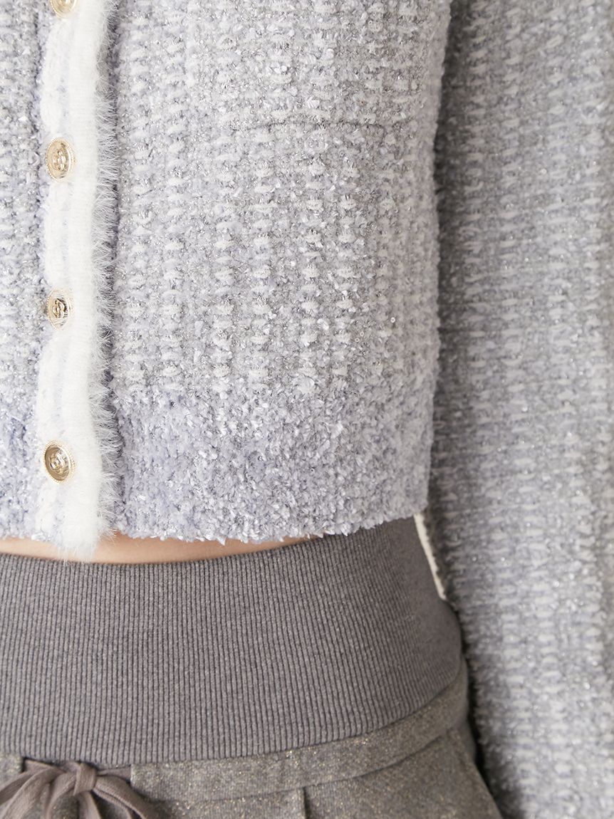 LILY BROWN×MARY QUANT】デイジー釦ツイードニットジャケット(ノー