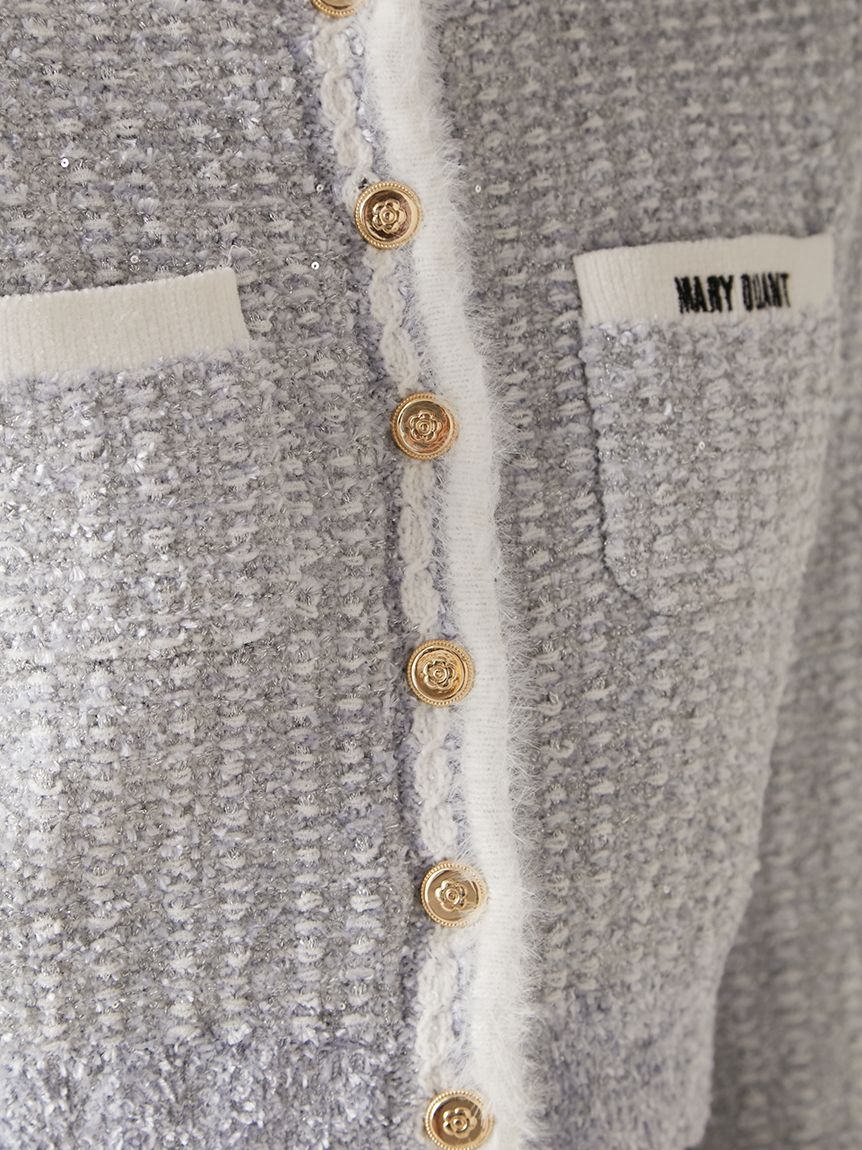 LILY BROWN×MARY QUANT】デイジー釦ツイードニットジャケット
