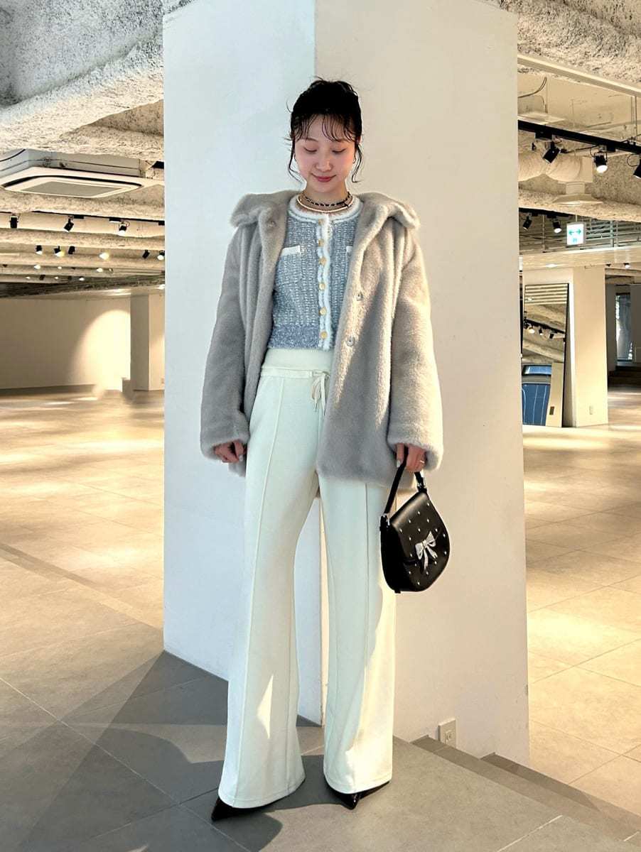 LILY BROWN×MARY QUANT】デイジー釦ツイードニットジャケット