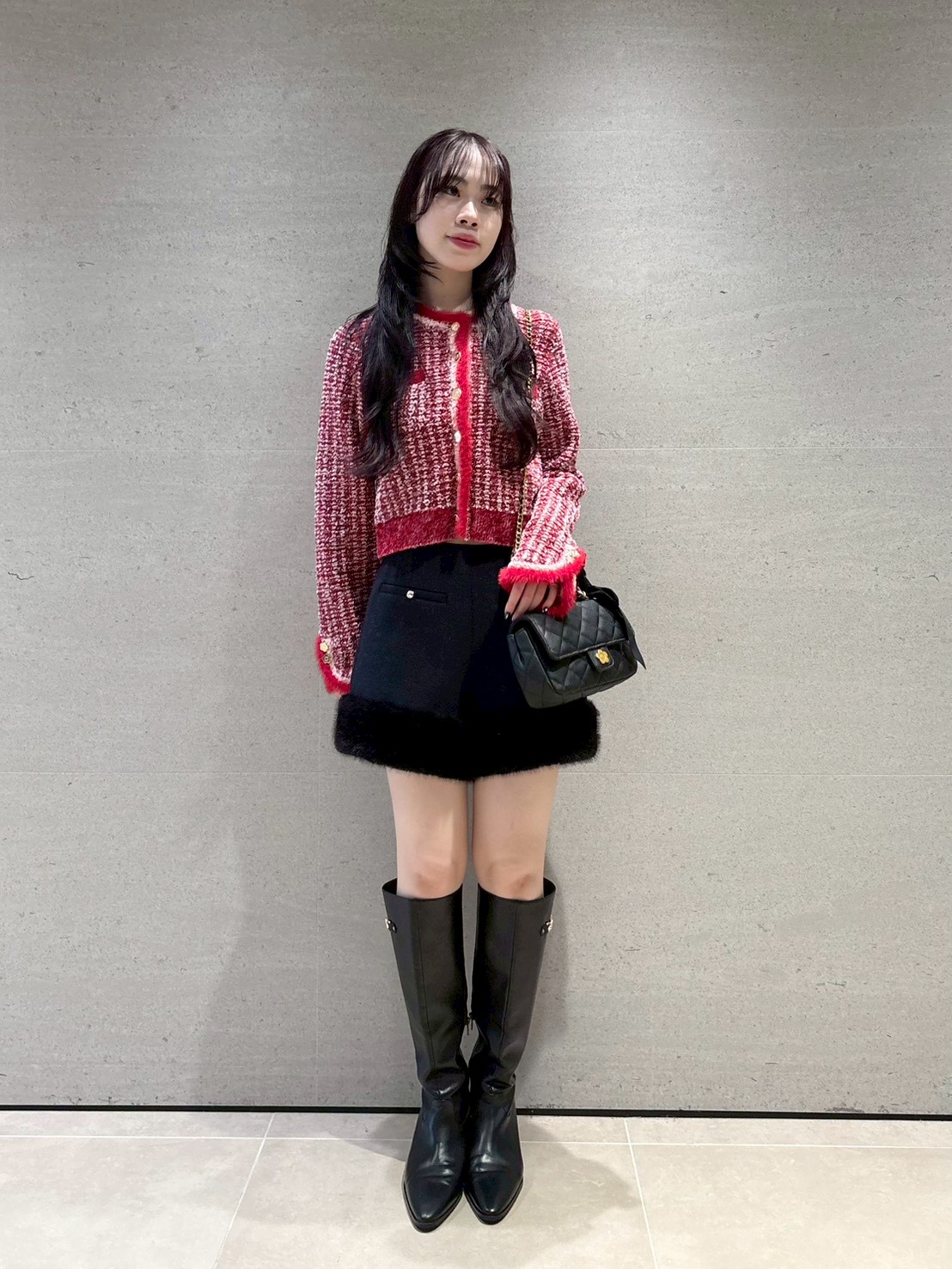 LILY BROWN×MARY QUANT】デイジー釦ツイードニットジャケット