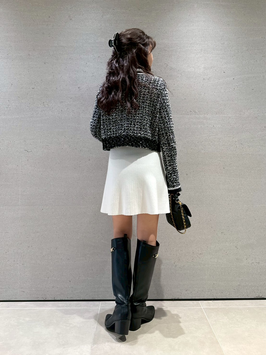 LILY BROWN×MARY QUANT】デイジー釦ツイードニットジャケット