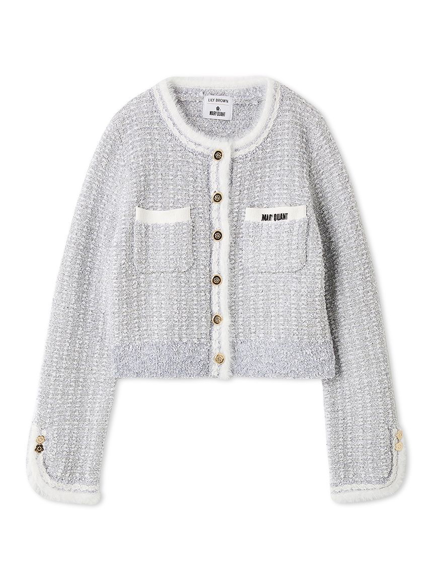 LILY BROWN×MARY QUANT】デイジー釦ツイードニットジャケット