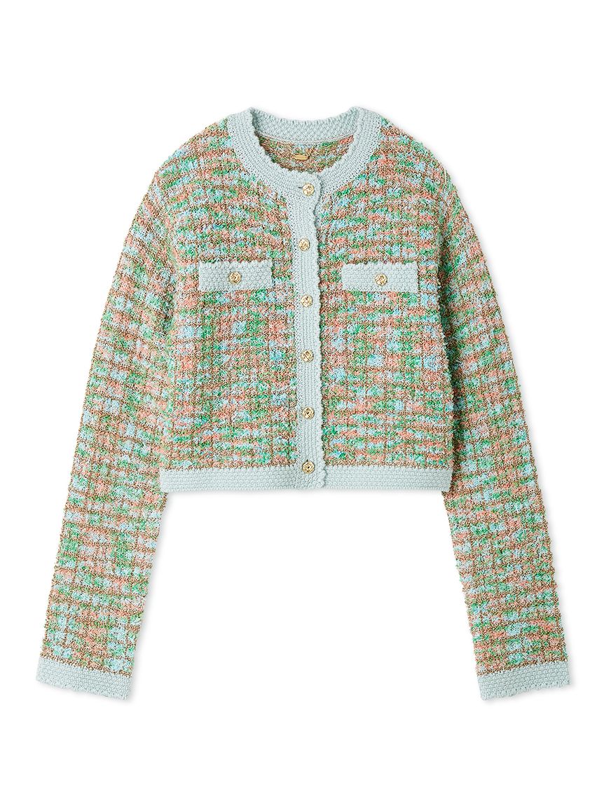 ツイードニットカーディガン(セットアップアイテム)｜LILY BROWN