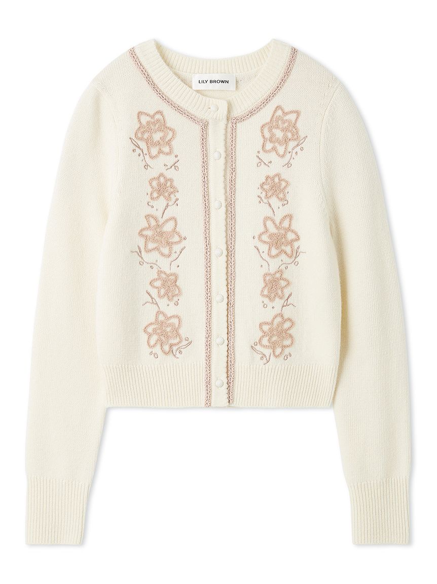 フラワーモチーフカーディガン(カーディガン)｜トップス｜LILY BROWN