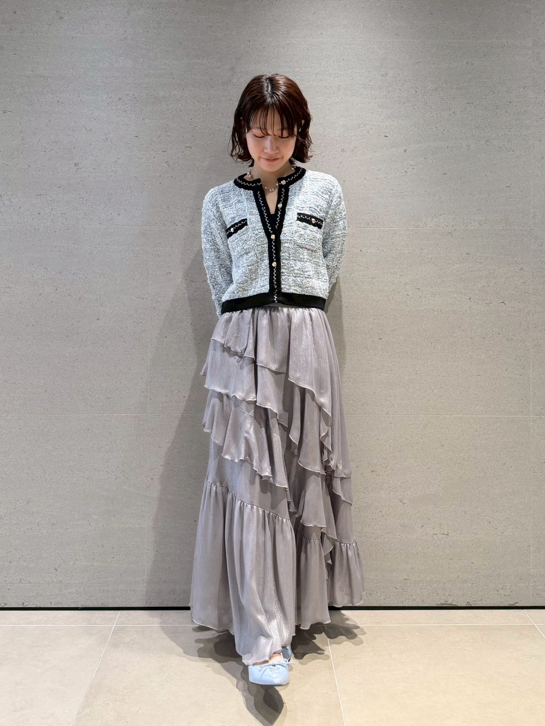 Lily Brown カーディガン LILY BROWN（リリーブラウン） カーディガン カラートリムニット