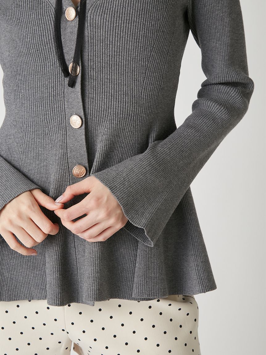 lilybrown カーデセットペプラムトップス Amazon.co.jp: [リリーブラウン] カーデセットペプラムトップス