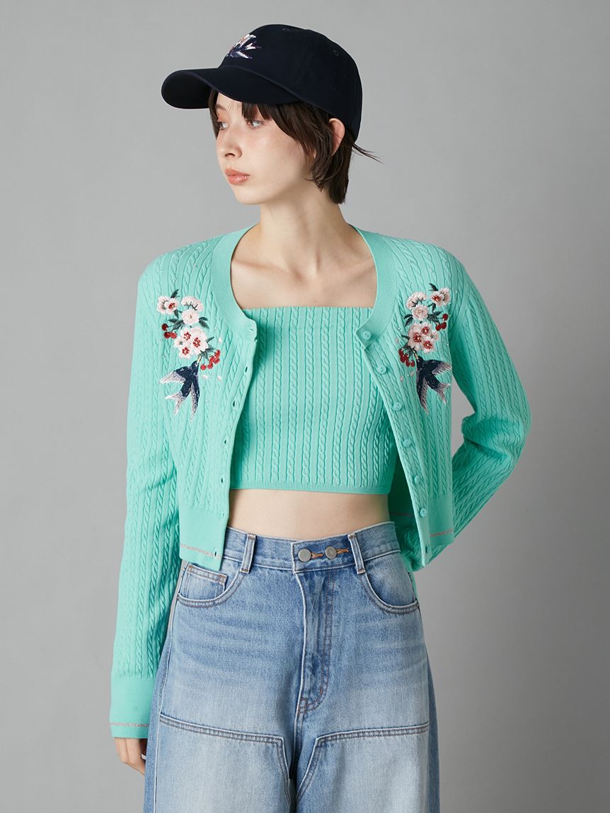 LILY BROWN×KEITA MARUYAMA】エンブロイダリーカーディガン