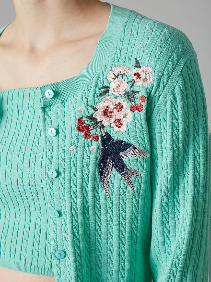 LILY BROWN×KEITA MARUYAMA】エンブロイダリーカーディガン