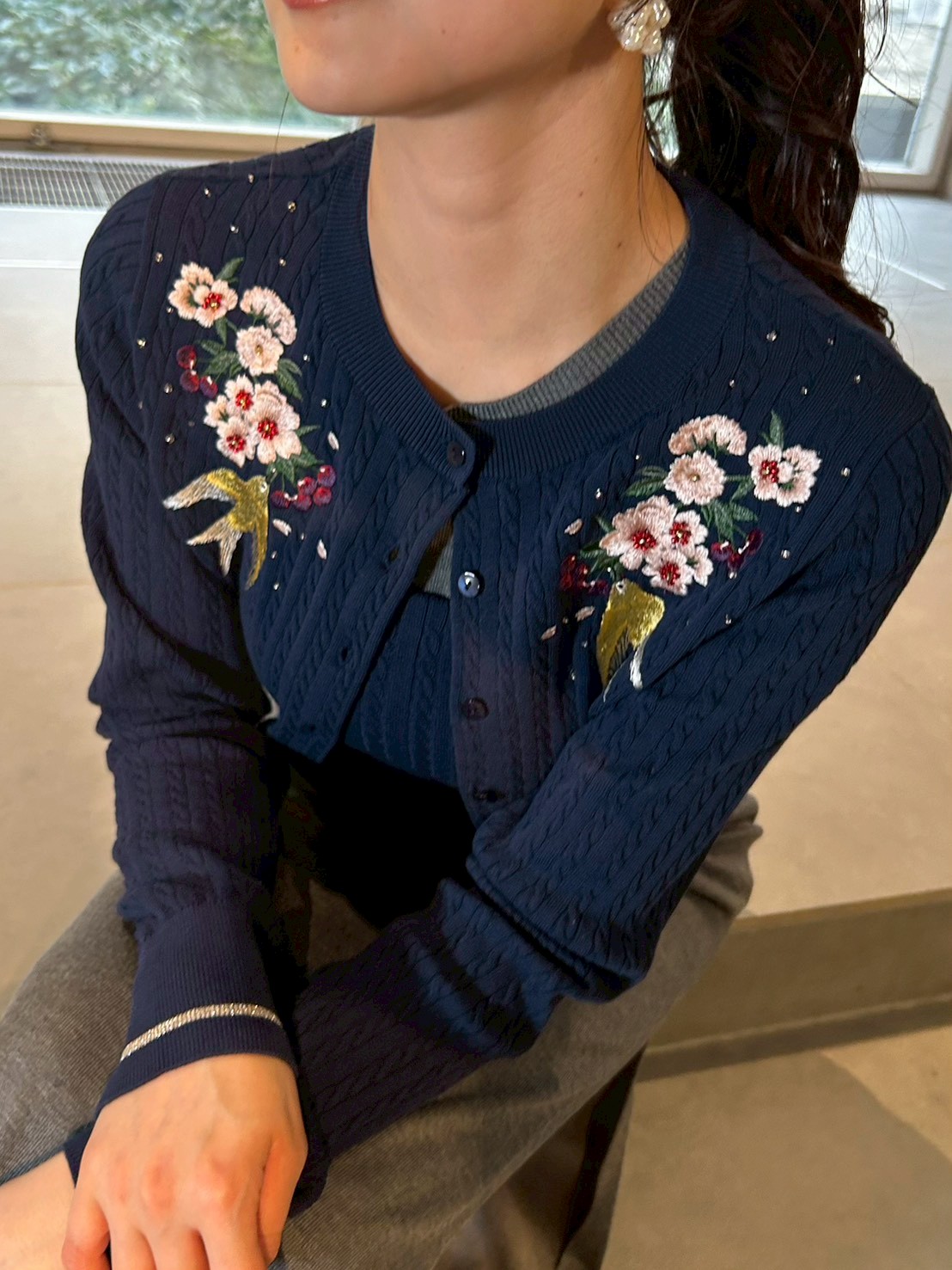 LILY BROWN×KEITA MARUYAMA】エンブロイダリーカーディガン