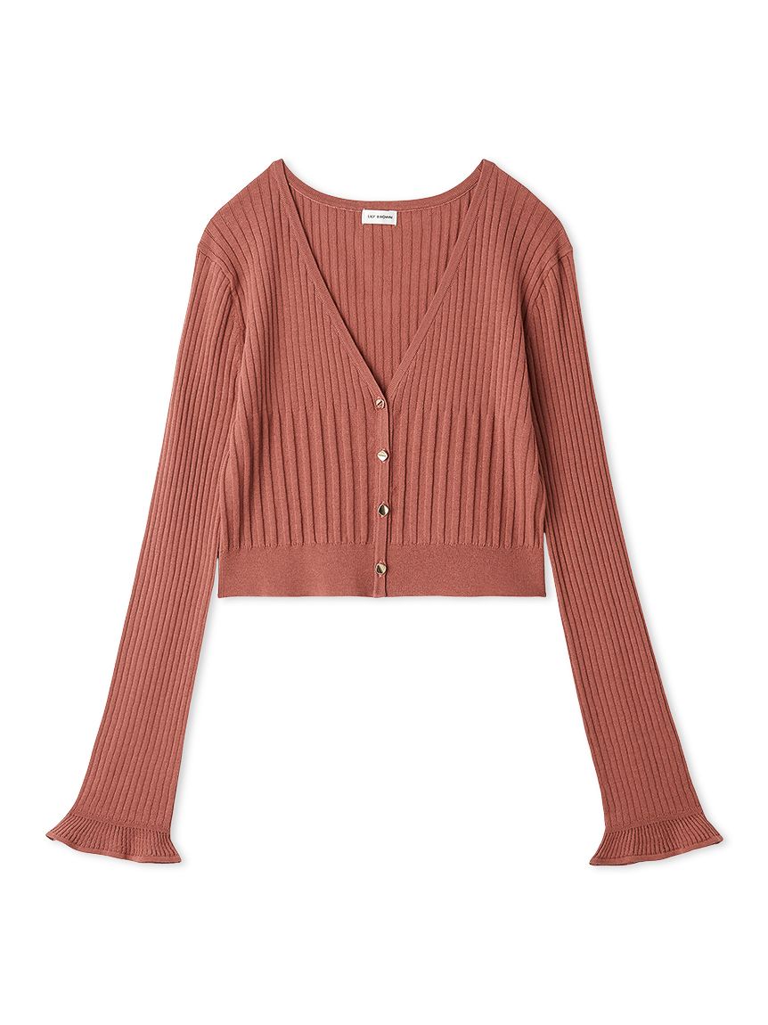 定価6万新品alice+olivia Vネックメランジニットドロップカーディガン 1_1.jpg