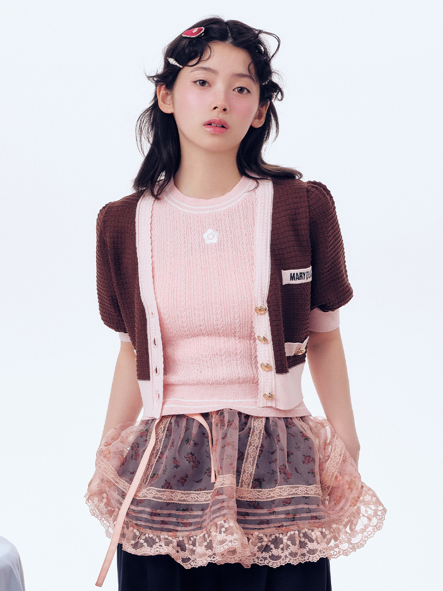 LILY BROWN×MARY QUANT】ニットカーディガン(カーディガン)｜トップス