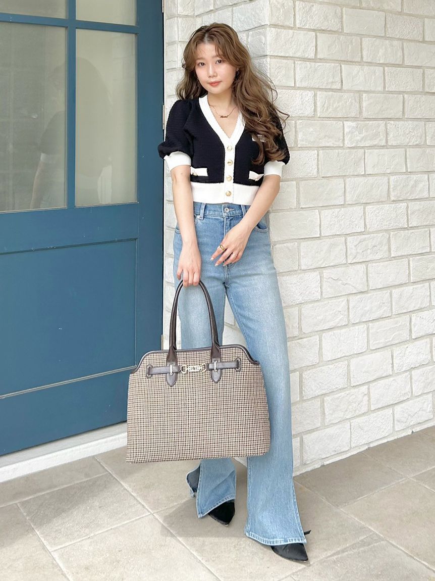 新品LILYBROWN×MARY QUANT ニットカーディガン LILY BROWN×MARY QUANT】ニットカーディガン(カーディガン)｜トップス