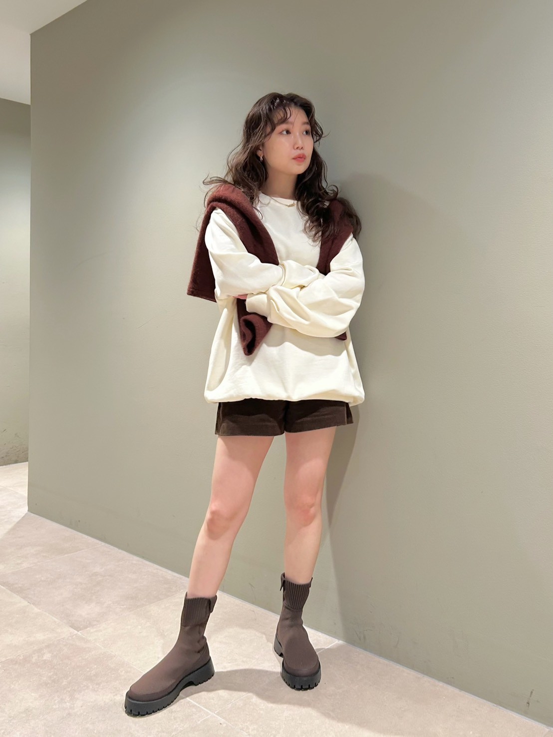 WEB限定カラー】金釦フォックスニットジャケット(ニット)｜トップス