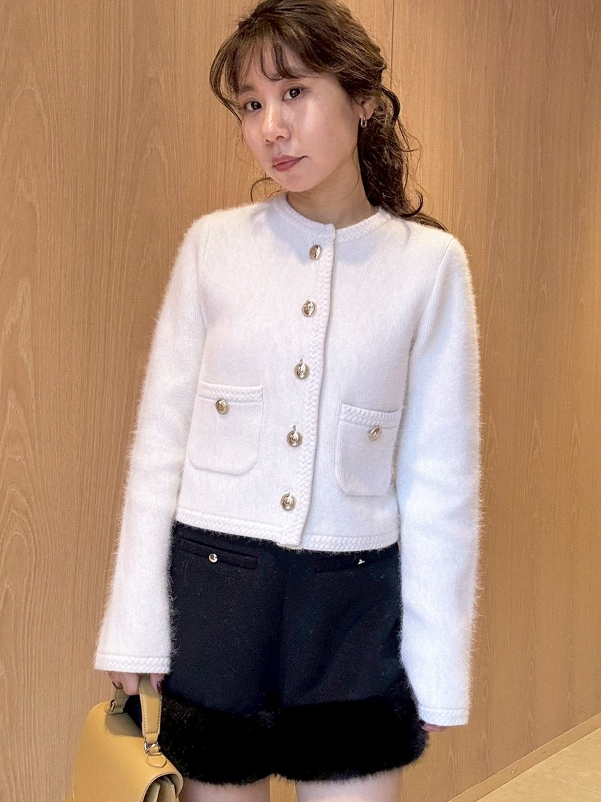 最終お値下げ LILY BROWN 金釦フォックスニットジャケット LILY BROWN｜【WEB限定カラー】金釦フォックスニットジャケット