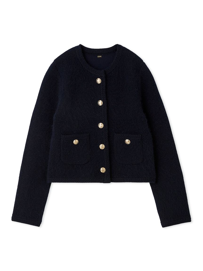WEB限定カラー】金釦フォックスニットジャケット(ニット)｜トップス