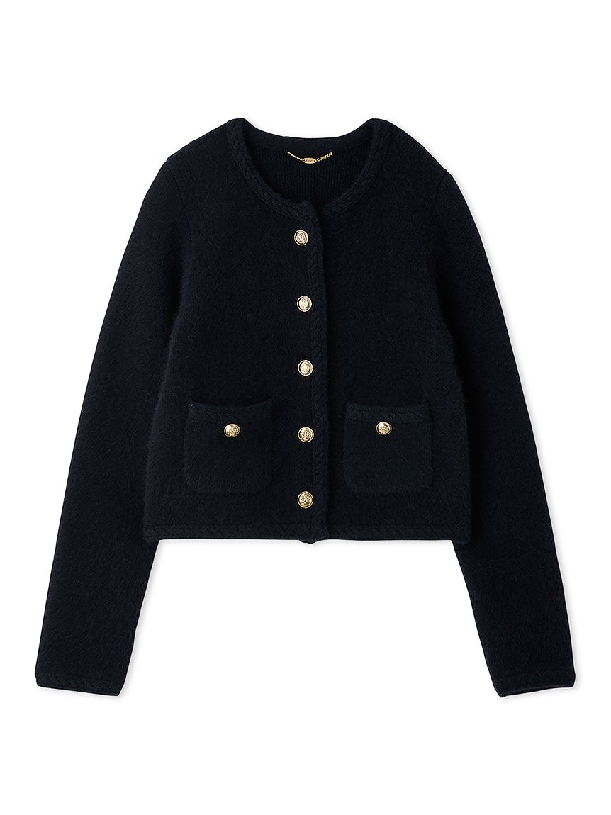 フォックスニットジャケット(ノーカラージャケット)｜OUTER｜LILY