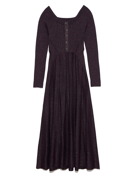 ラメニットワンピース マキシ ロングワンピース ワンピース Lily Brown リリーブラウン の通販サイト 公式