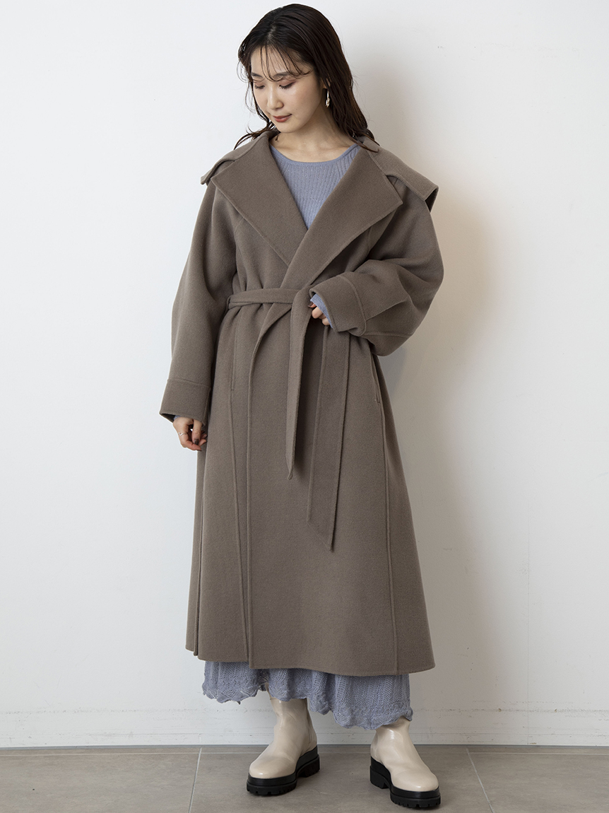 Lilybrown セーラーカラーリバーコート Guzel Com Ar