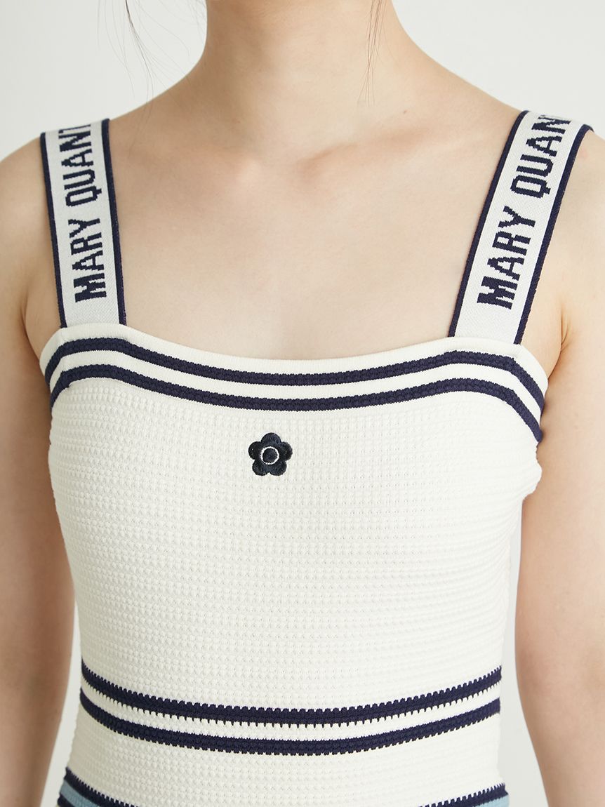 LILY BROWN×MARY QUANT】ロゴジャガードニットキャミワンピース(ニット 