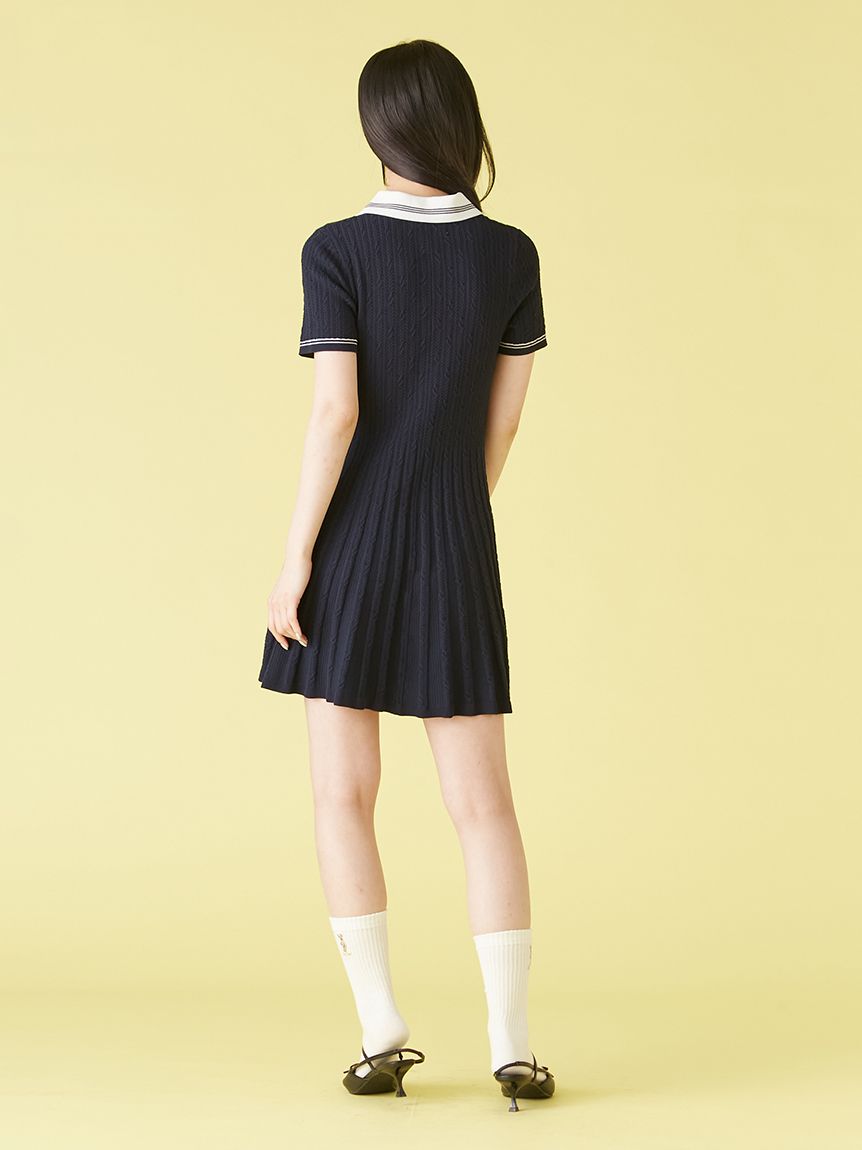 オフィシャル・アプリ限定カラー】ポロニットミニワンピース
