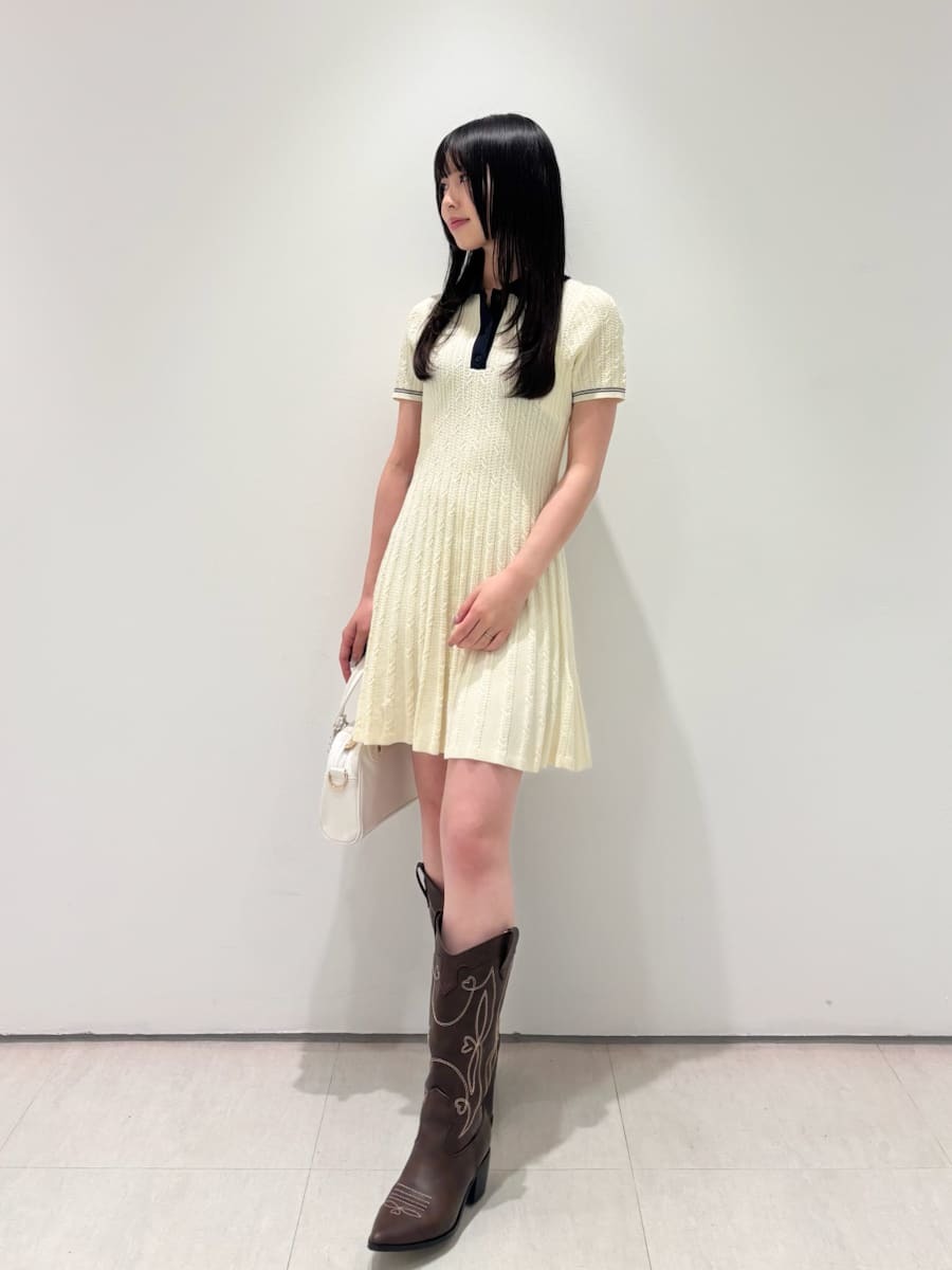 ポロニットミニワンピース(ニットワンピース)｜ワンピース｜LILY