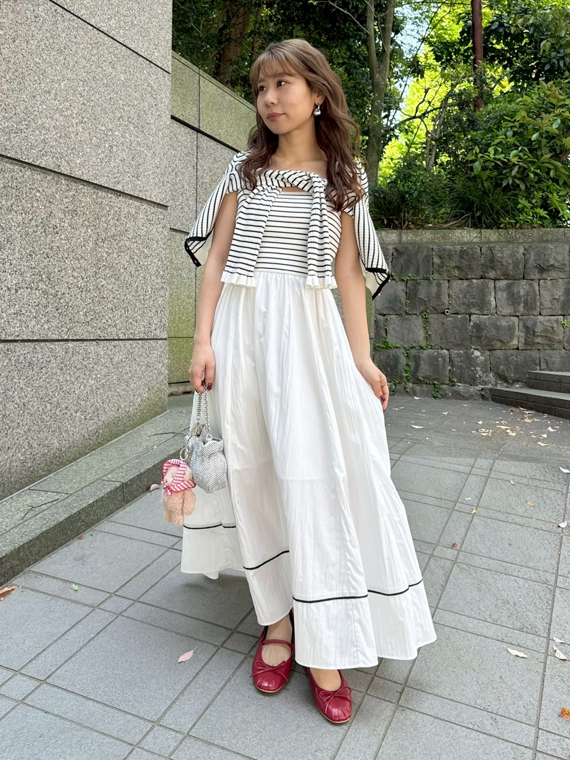 LILY BROWN ニットビスチェ切り替えワンピース/ハンドウォッシャブル LILY BROWN ワンピース 「WEB限定カラー」「WEB限定00サイズ