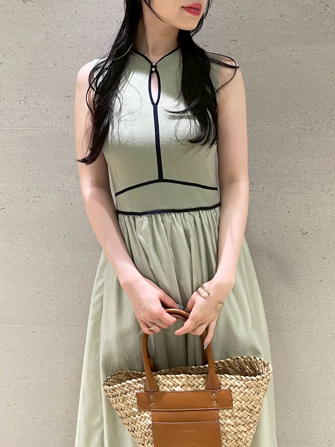 リリーブラウン♡WEB限定00サイズ】ラインニットドッキングワンピース WEB限定00サイズ】ラインニットドッキングワンピース｜リリー