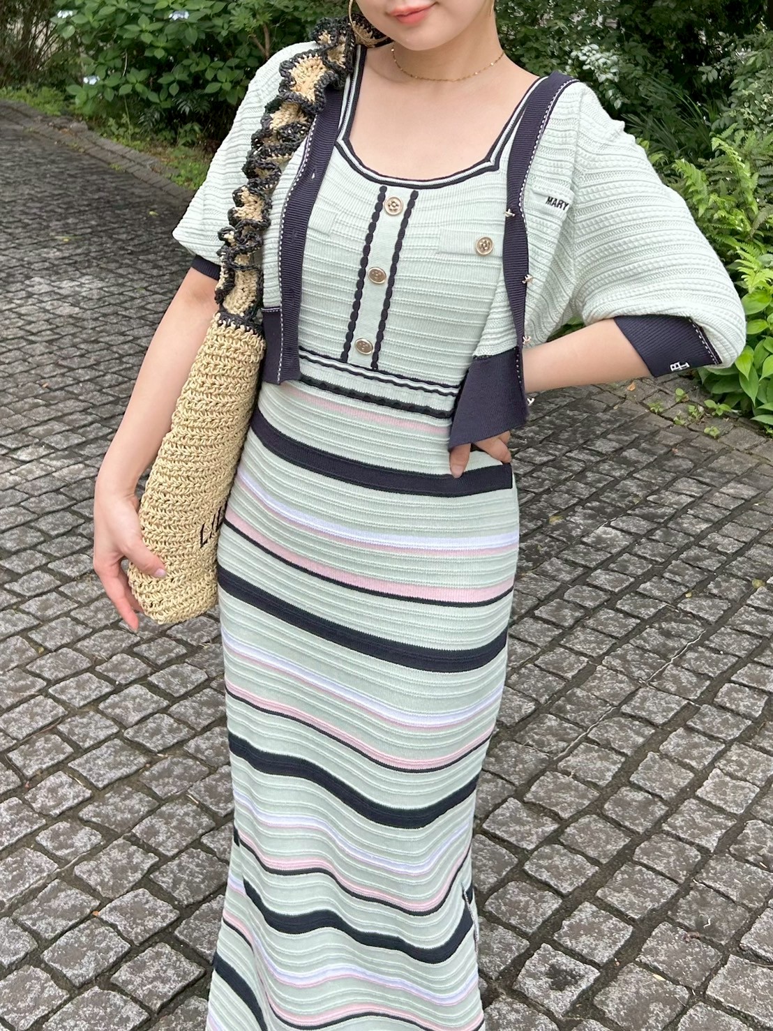 LILY BROWN×MARY QUANT】デイジーボタンノースリーブニット