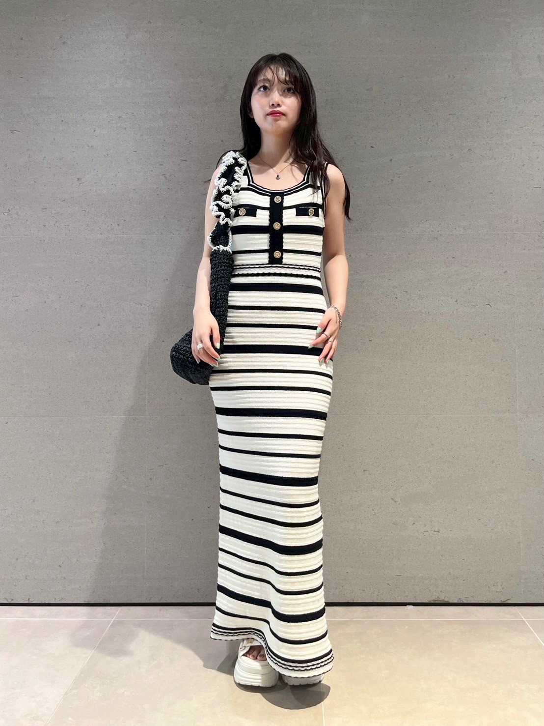 LILY BROWN×MARY QUANT】デイジーボタンノースリーブニット