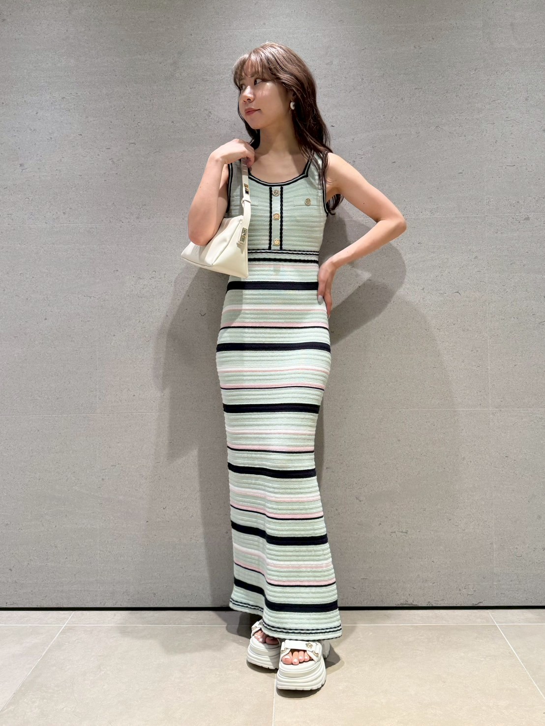 LILY BROWN×MARY QUANT】デイジーボタンノースリーブニット