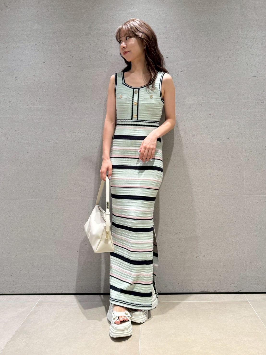LILY BROWN×MARY QUANT】デイジーボタンノースリーブニット