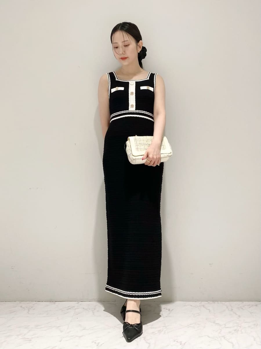 LILY BROWN×MARY QUANT】デイジーボタンノースリーブニット
