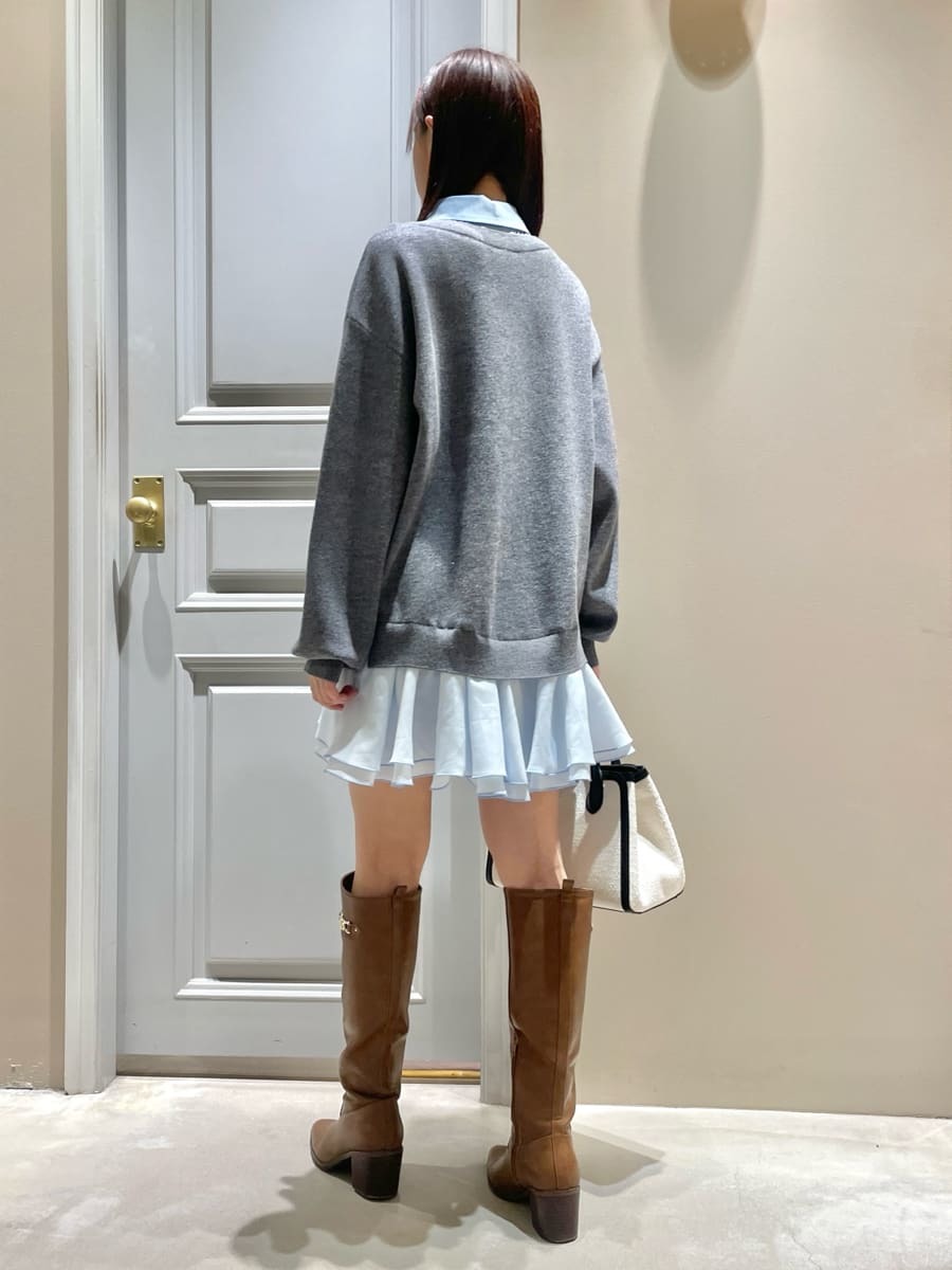 シャツドッキングフリルミニワンピース(マキシ・ロングワンピース