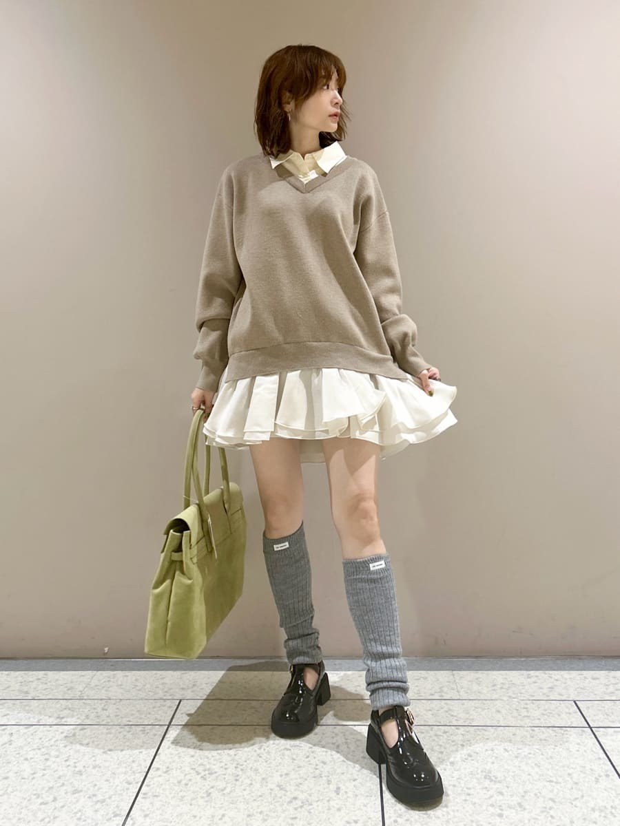 【新品未開封】【lily brown】シャツドッキングフリルミニワンピース シャツドッキングフリルミニワンピース(マキシ・ロング