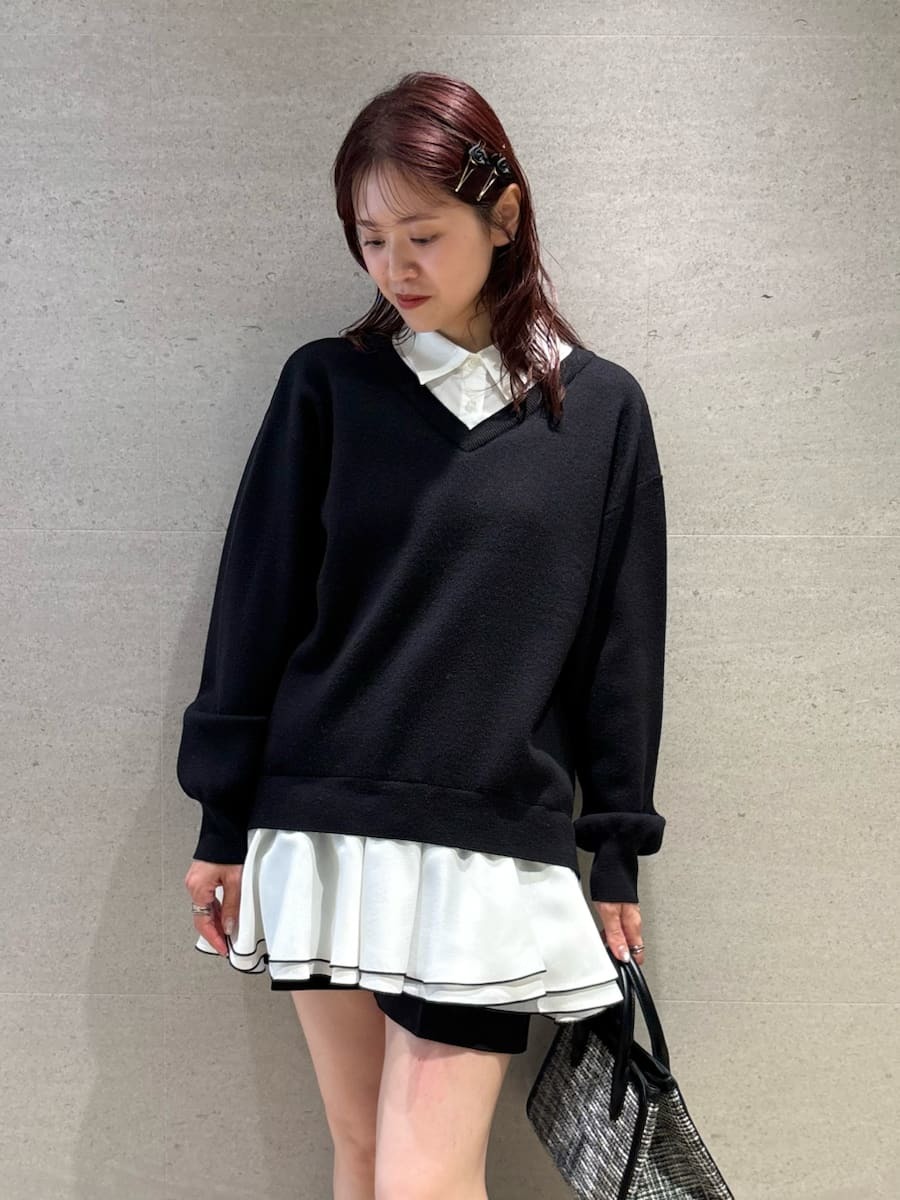 シャツドッキングフリルミニワンピース(マキシ・ロングワンピース