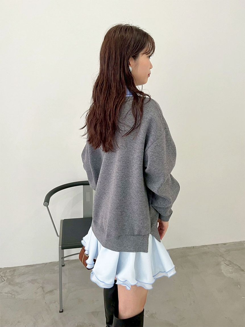 LILY BROWN シャツドッキングニットワンピース リリーブラウン LILY BROWN シャツドッキングニットワンピース