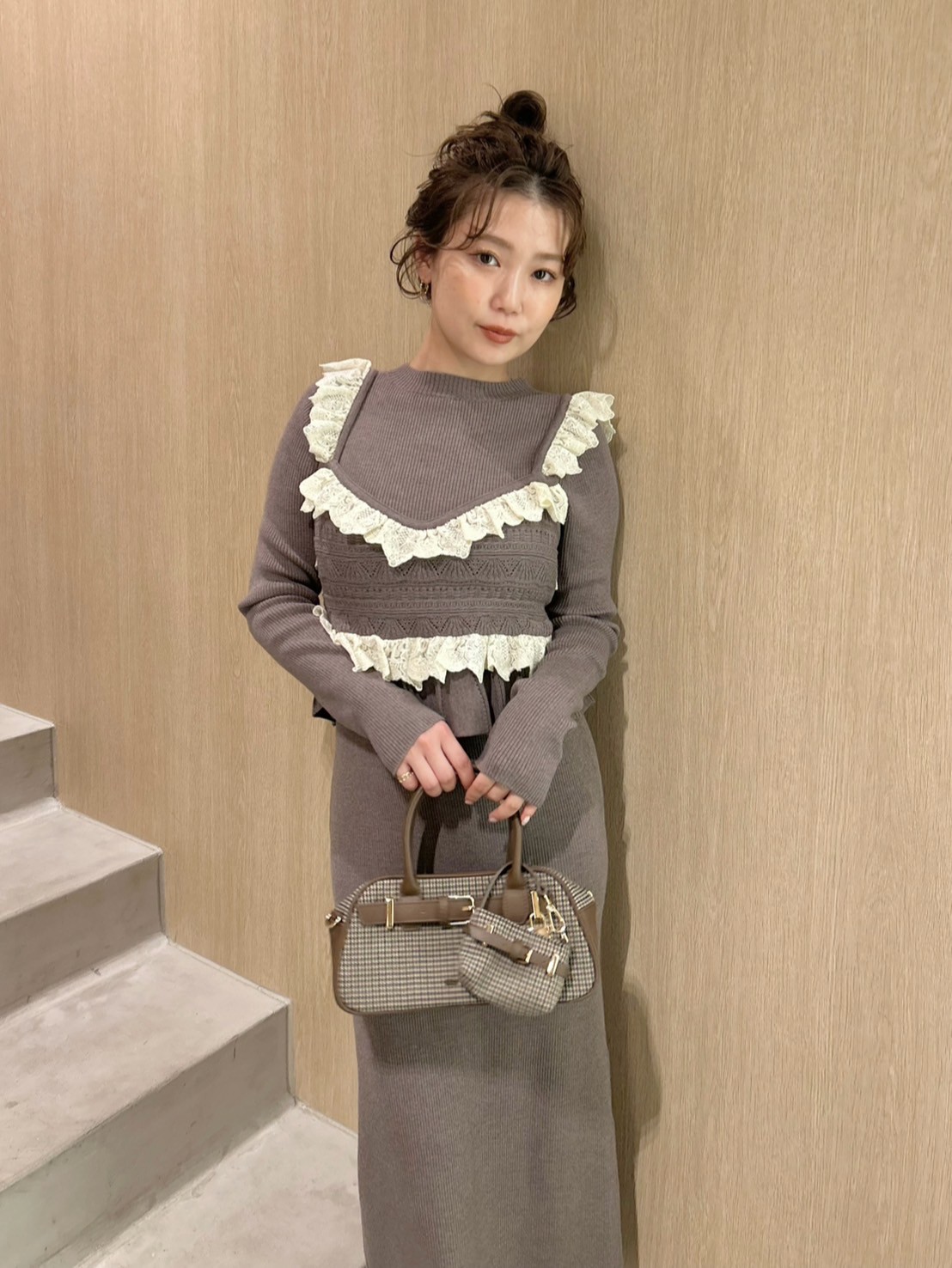 ビスチェセットニットワンピース　リリーブラウン LILY BROWN（リリーブラウン）の「ビスチェセットニット