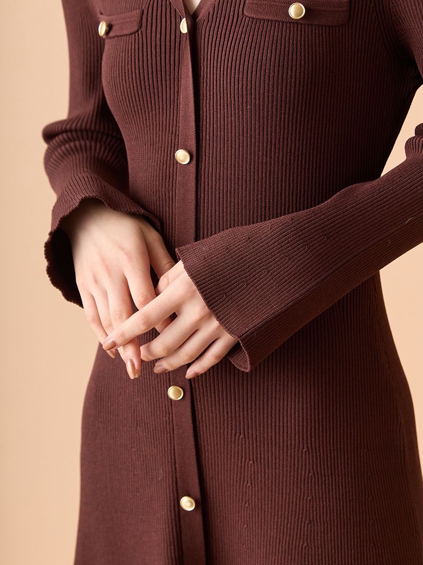 新品　リリーブラウン　ポロニットミニワンピース　lily brown スナイデル LILY BROWN（リリーブラウン）の「ポロニットミニワンピース