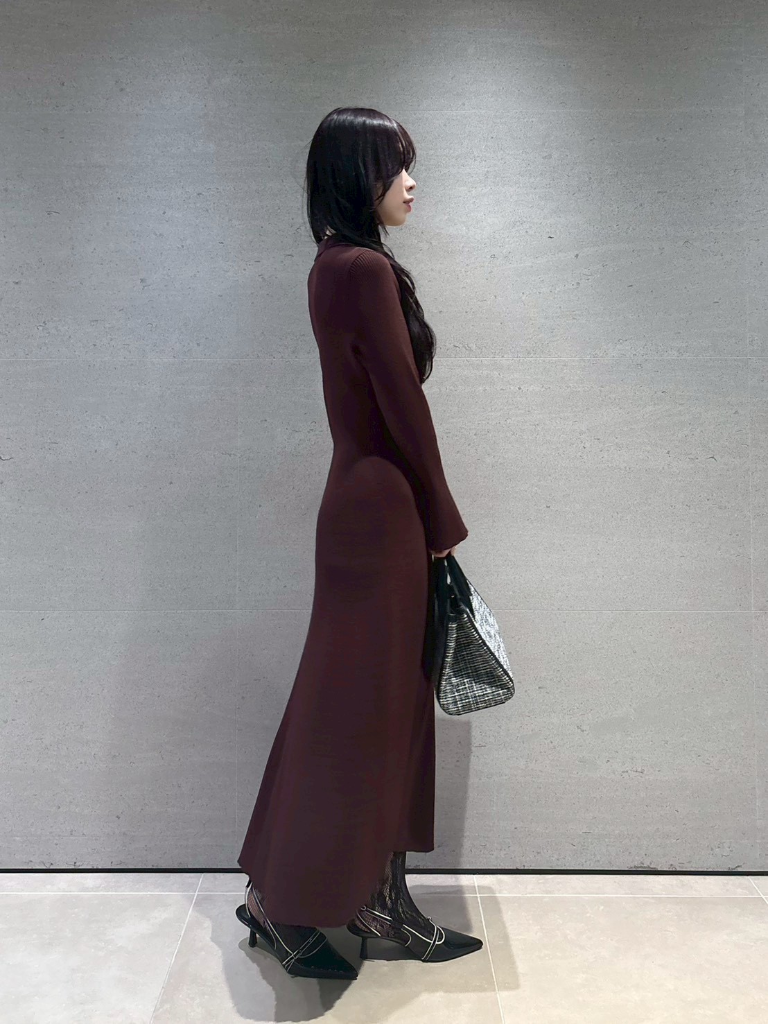 スキッパーポロニットワンピース(ニットワンピース)｜ワンピース｜LILY