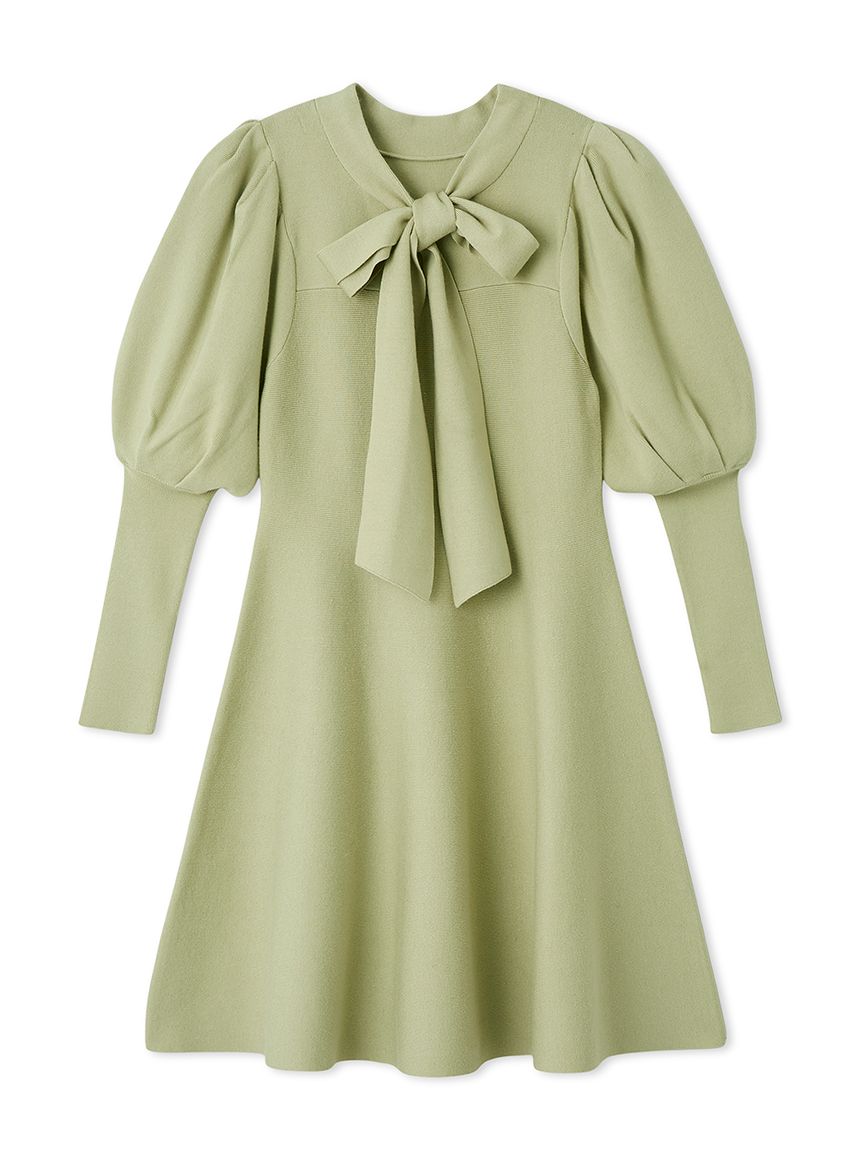 ボウタイリボンニットワンピース(ニットワンピース)｜ワンピース｜LILY