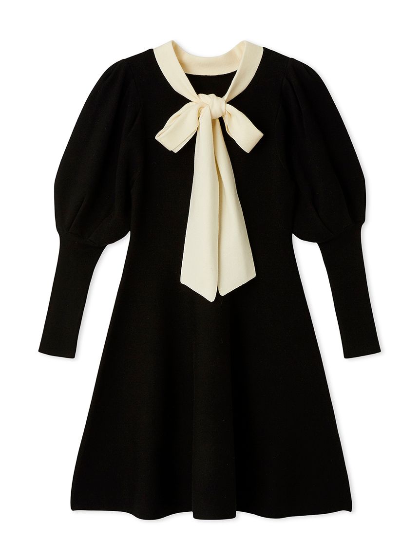 【etereve】アイボリー ロゴリボンニットワンピース etereve】アイボリー ロゴリボンニットワンピース etereve】アイボリー